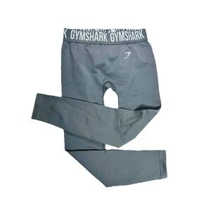 GYMSHARK Size M Gray Fit Leggings Silicone Grip Women's